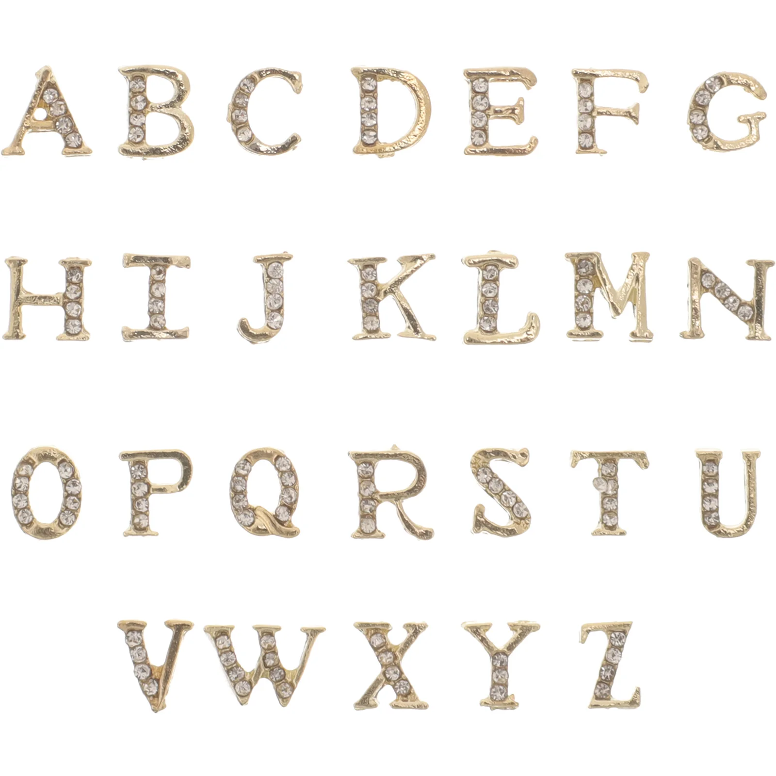 

1 set 1 Set Letter Shape Charms Rhinestone Manicure Decorations For Women Diy Nail Art Supplies Wedding Party Nail Gems