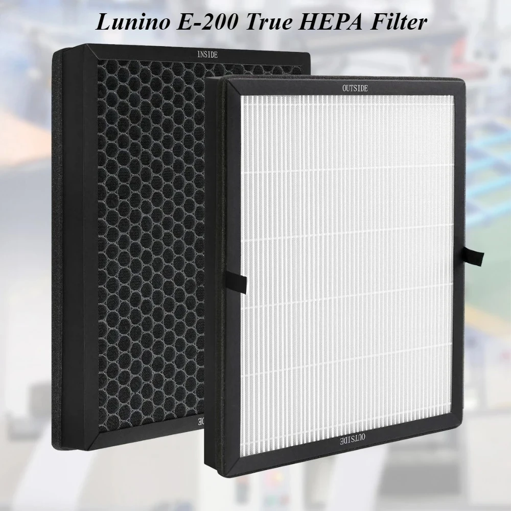 

Lunino E-200 True HEPA Filter - 99.97% Removal of Dust/Pollen/Pet Dander (Medical Grade Efficiency)