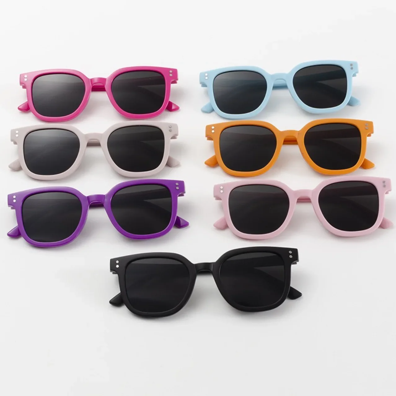 1pcs Trendy Children's Sunglasses Outdoor Black Sun Glasses Baby Sun-shading Eyeglasses Travel Fishing Driving Girl Boy Sunglass