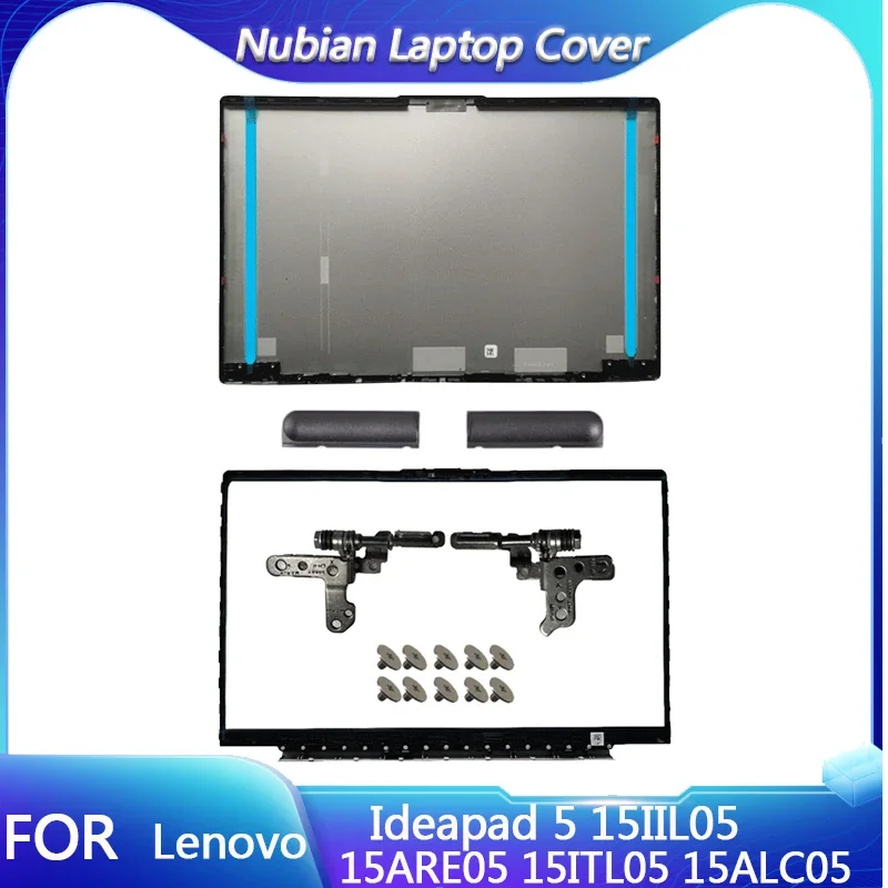 tampa traseira do portatil tampa superior da caixa tampa traseira do lcd dobradicas dianteiras da moldura lenovo ideapad 15iil05 15are05 15itl05 15alc05 novo 01