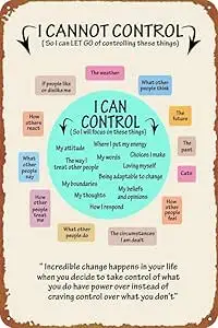 I Can Not Control Self-Improvement Posters Tin Metal Sign Vintage Wall Plaque Decor 8x12 Inch 1pc sign sign