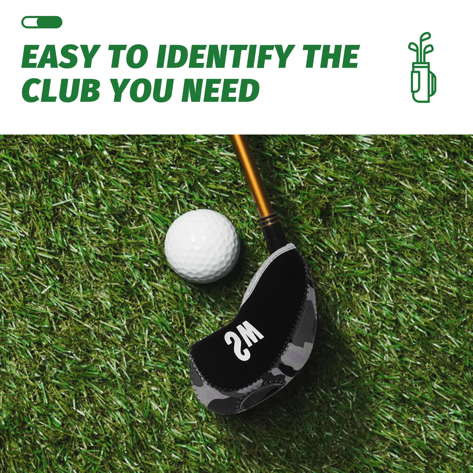 

10Pcs Golf Club Putter Cover Professional Neoprene Protector Lightweight Waterproof Travel Golf Head Covers Golfing Supplies