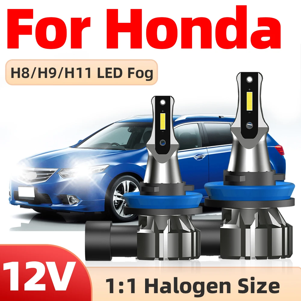 

For Honda Civic 2006 2007 2008 2009 2010 2011 2012-2020 Fanless 3570 CSP H8 H9 H11 Led Bulbs Fog Lights 15000LM 6000K 12V Auto