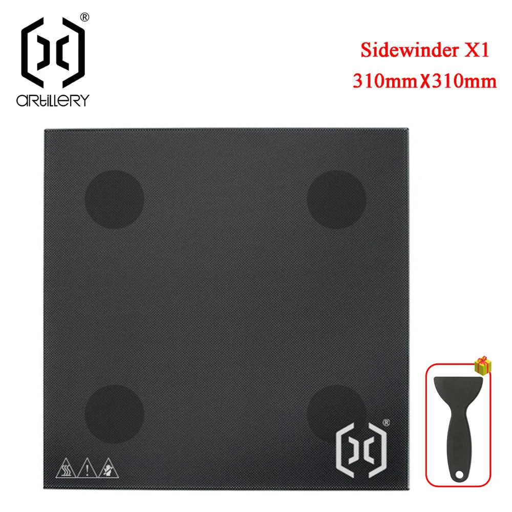 Suitable for Artillery 3D printer part platform square construction surface glass plate grid gas heating bed