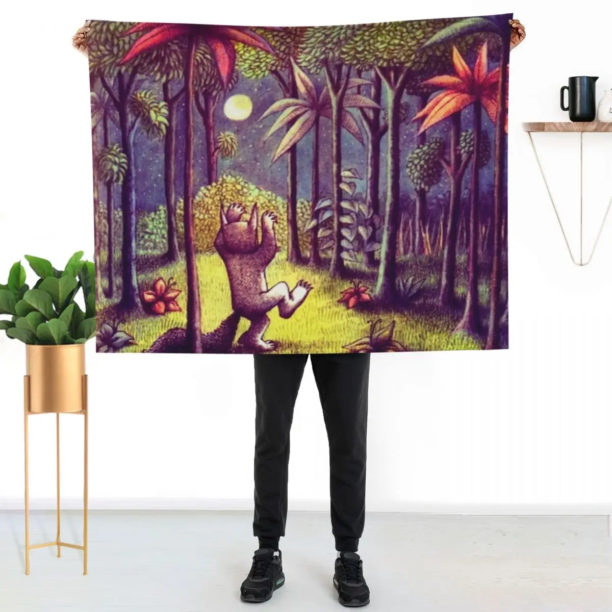 Let the Wild Rumpus Start Throw Blanket Multi-Purpose Loose Thermals For Travel Flannels Furrys warm for winter Blankets