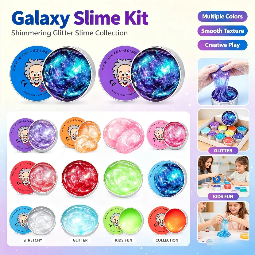 New Stress Relief Toys Old Man Liquid Squishy Transparent Crystal Slime Fluffy Foam Putty Kids Safe Bouncy Stretchy Color Slime