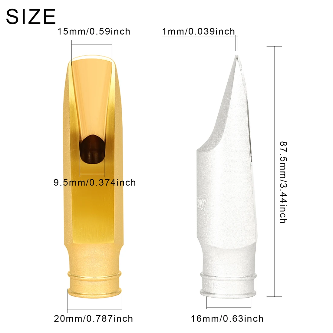 SLADE Saxophone Mouthpiece Premium 6C Alto Sax Metal Brass Mouth Pieces Saxophone Parts Woodwind Instrument Accessory ﻿