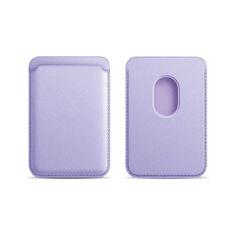 Magnetischer Kartenhalter aus Leder PU-Kartenhülle Ausweiskartenhalter Handy-Rückseitenaufkleber-Tasche für Magsafe iPhone 17 Kartenhalter-Abdeckung