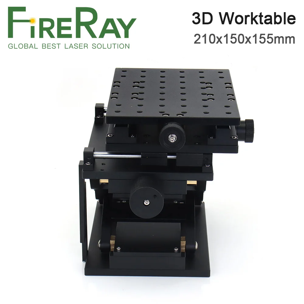 Рабочий стол FireRay 3D 210x150x150 мм, ось Z, ручной раздвижной стол, вертикальная подъемная платформа, линейная ступень 60 мм 120 мм для лазерной маркировки