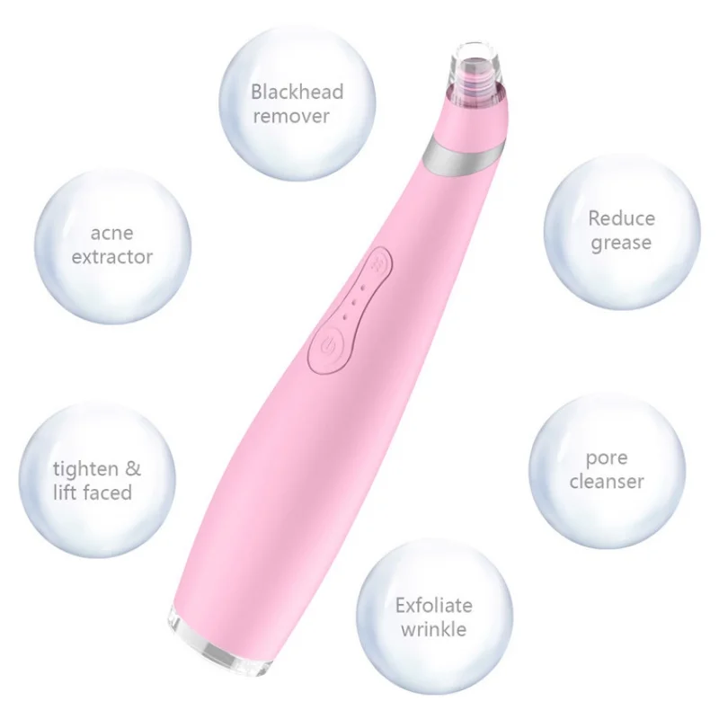 Handheld Diamond Microdermabrasion Machine Pore Vacuum Blackhead Removal for Skin Toning Anti Aging Home Facial Treatment Device