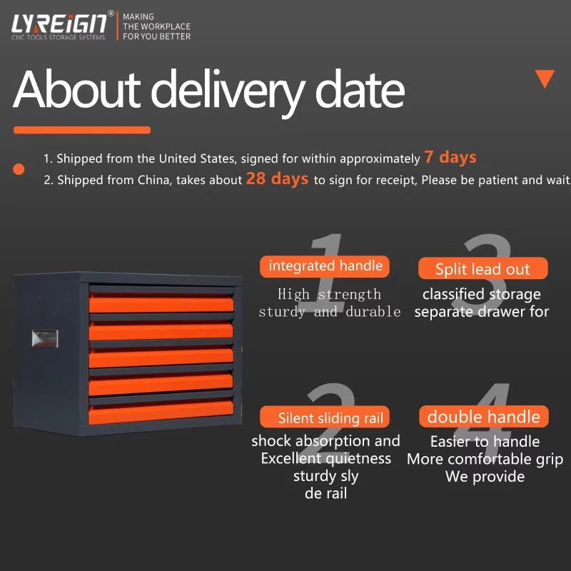 Milling Cutter Storage Cabinet Drill Bit Distributor 5 Drawer Drill Bit Milling Cutter Storage Box