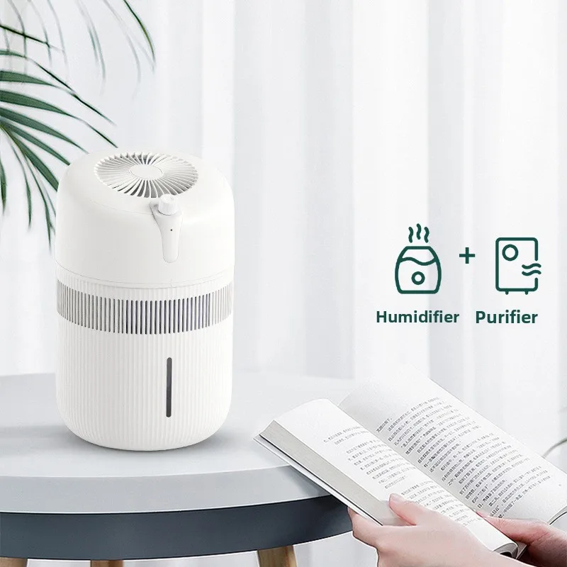 Mist Free Humidifier for Large Room, Top Fill Evaporative Humidifier with Washable Filter, Quiet Air Purifier for Plants Babies