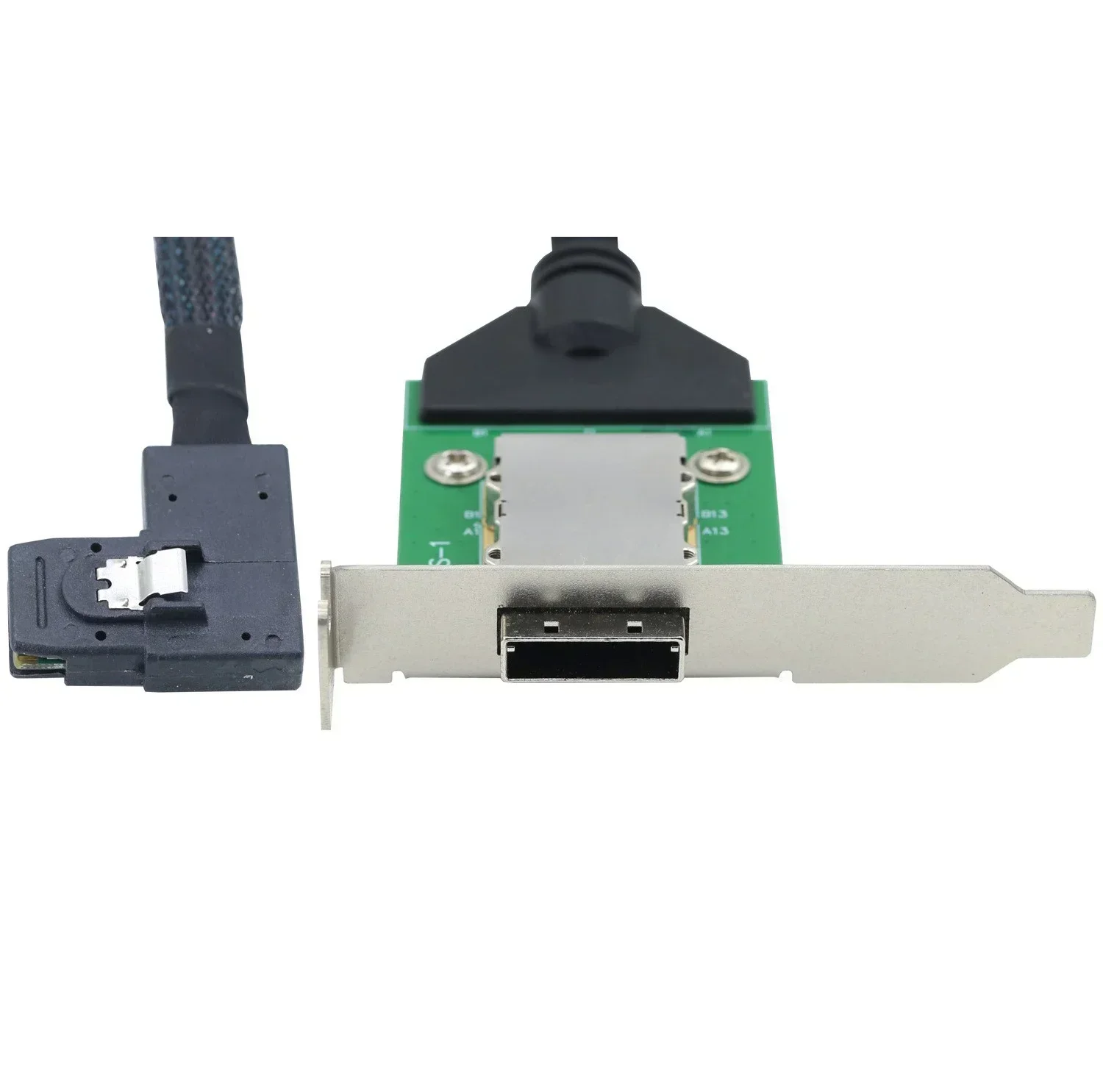 

Кабель-переходник Mini SAS HD SFF-8088 (гнездо) на SAS 8087 (угловой) для серверов