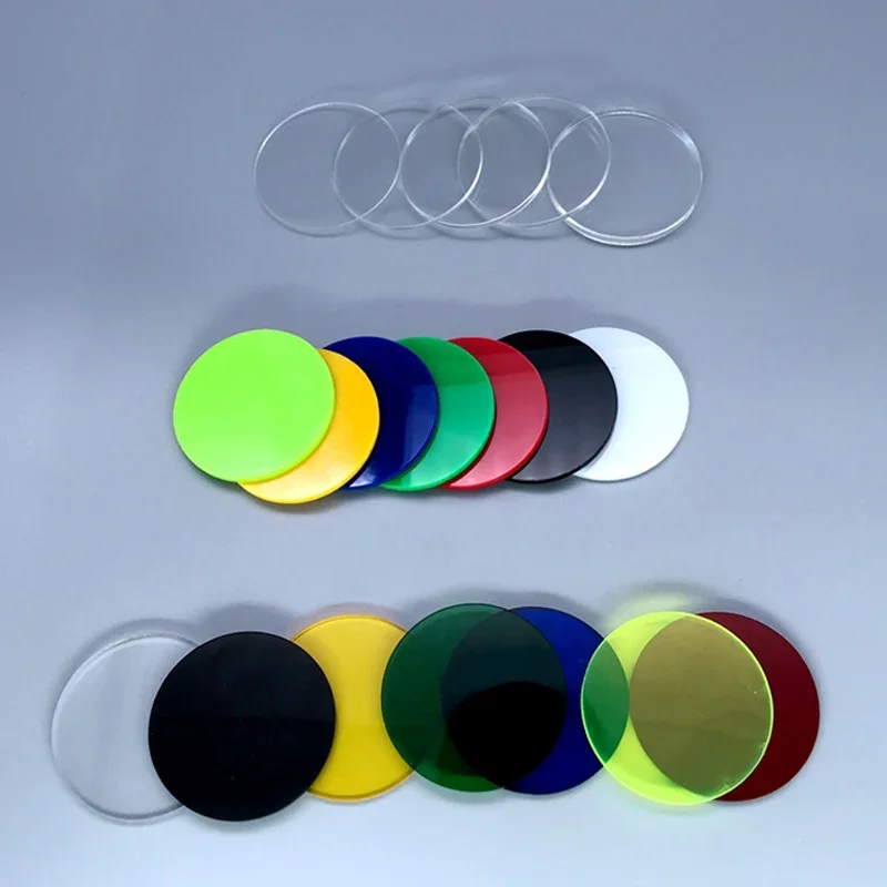 Diameter 2-40cm Circular Shape Colorful Acrylic Plate Plexiglass Disc DIY Hand Doll Base Decoration Thickness 2/2.3/2.8/4/5/8mm