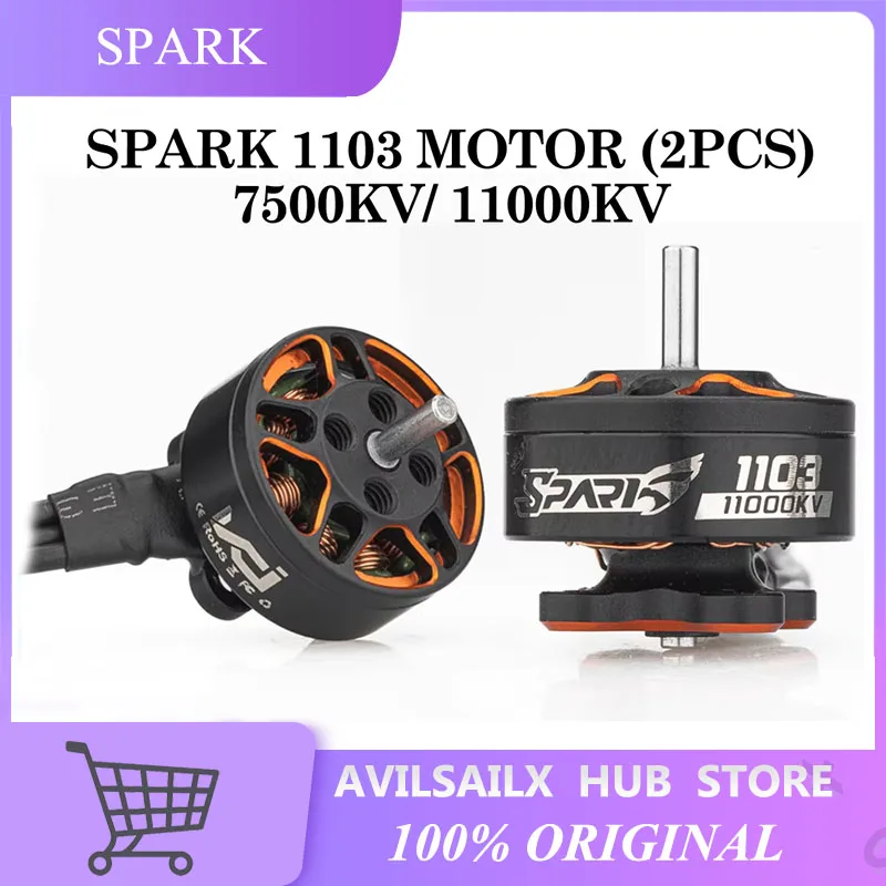 

1103 VCI SPARK Motor 2PCS 7500/11000KV Brushless Engine For Tiny FPV Whoop Aircraft
