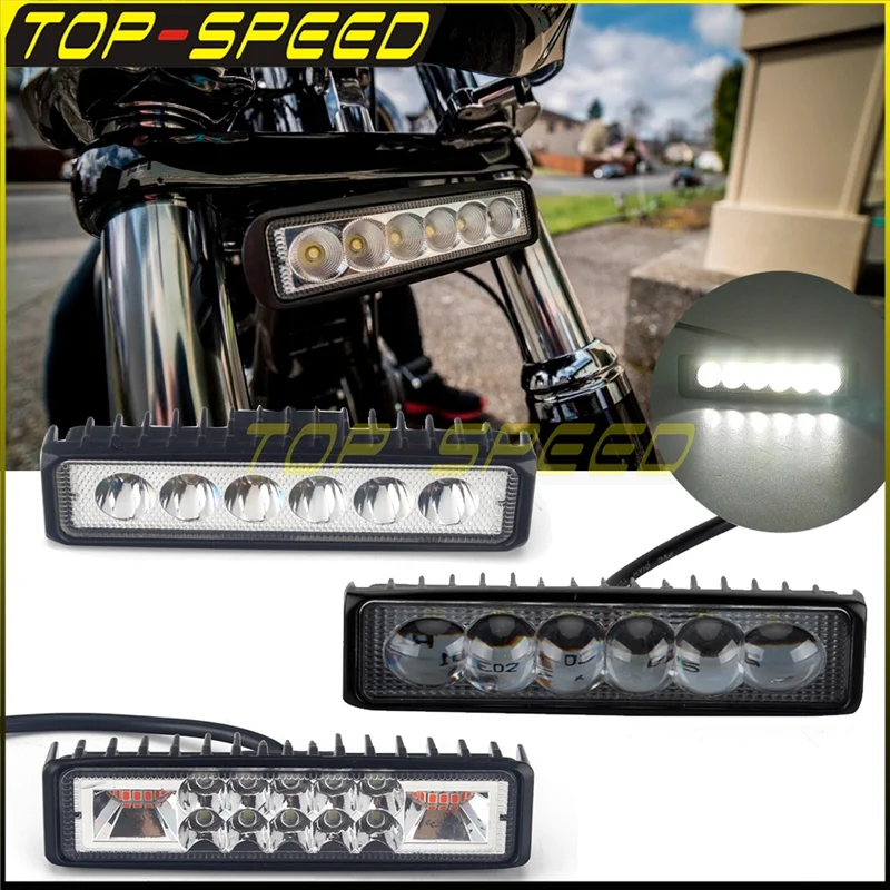 

12-24V Motorbike LED Work Light Bar Spotlight Auxiliary Headlight for Harley Sportster XL883 XL1200 Dyna Street Bob FXD Glide