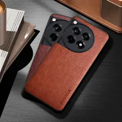Case for OnePlus 12R 12 11R 11 coque solid color durable classical business Leather cover for oneplus 12r case funda