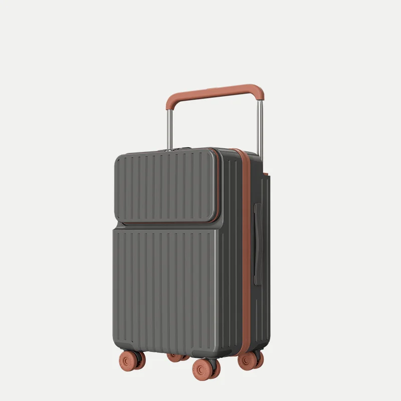 Durable Travel Suitcase Women's 20 Inch Carry-On Bag with Wide Pull Rod Hard Lightweight Rock Fashion Rolling Luggage image 3