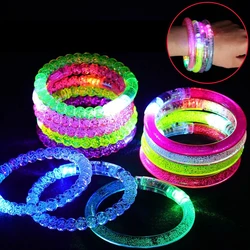 10PCS Flashing LED Party Bracelet Wristband Dance Disco Bangle Light for Halloween Christmas pulseras luminosas fluorescentes