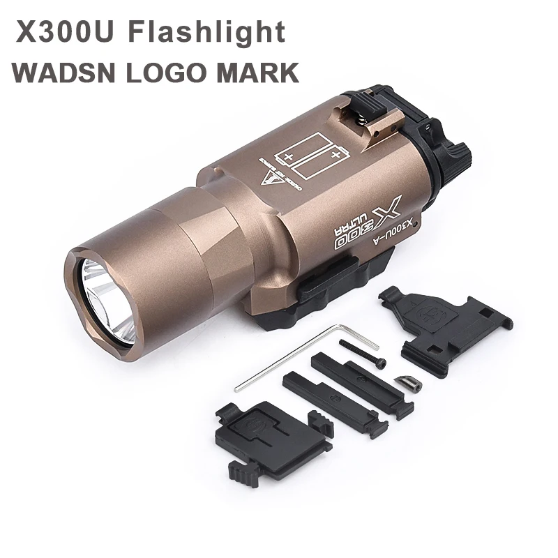 Wadsn X300 Flashlight Set Tactical X300U XH35 X300UH-B Spotlight LED Illuminated Hunting Pistol Torch With Dual Function Switch