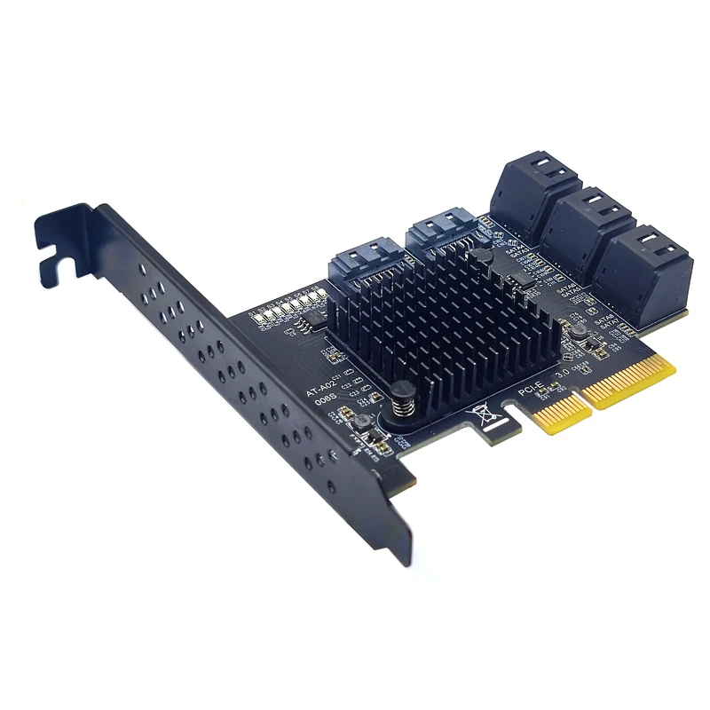 PCIE 8 Port Cartão de Expansão SATA, Placa de Expansão, PCI E, PCI-E, PCI Express X4 para SATA3, 6G, HDD, SSD, Controlador Adaptador, Hub Multiplicador