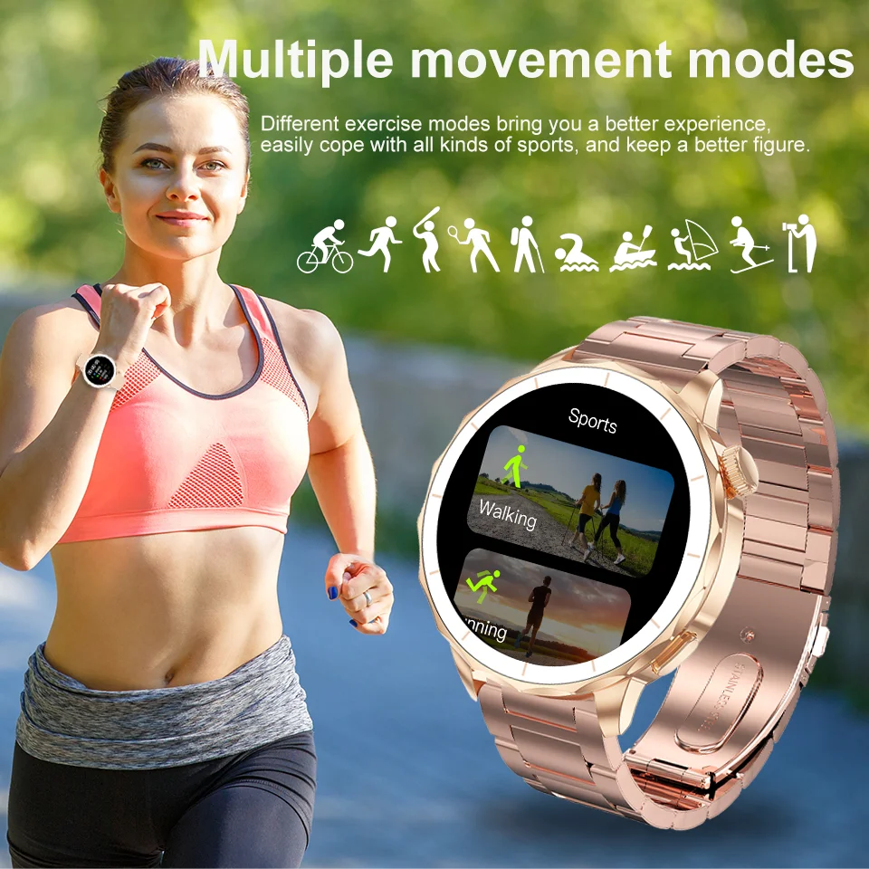 New Watch X2 Mini Smart Watch Men's AMOLED Downloadable APP GPS Track Compass Heart Rate Waterproof Bluetooth Call Sports Watch