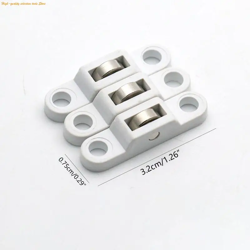 203F Thickened Silent Wardrobe Sliding Door Pulley Partition Sliding Door Closet Sliding Wheel Wardrobe Pulley Double Wheel - Image 6