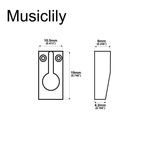 Imagen 2 del producto Musiclily Ultra Sillines de puente trémolo de latón macizo completo de 10,5 mm para guitarra eléctrica estilo ST (juego de 6)