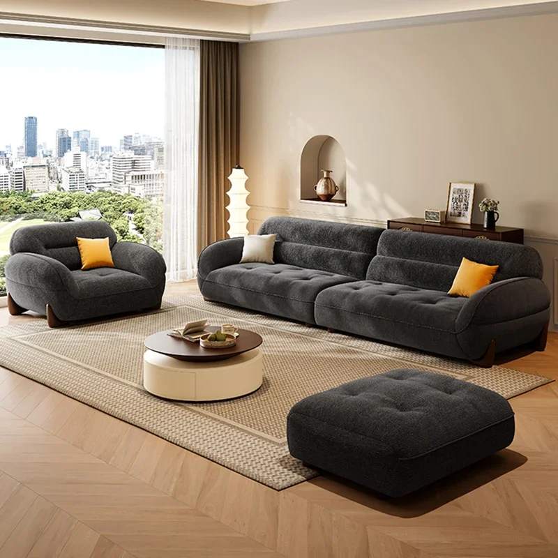 Modern Sectional Living Room Sofas Armrest Sponge Nordic Reclining Relax Living Room Sofas Legs Anti Slip Divano Home Furnitures