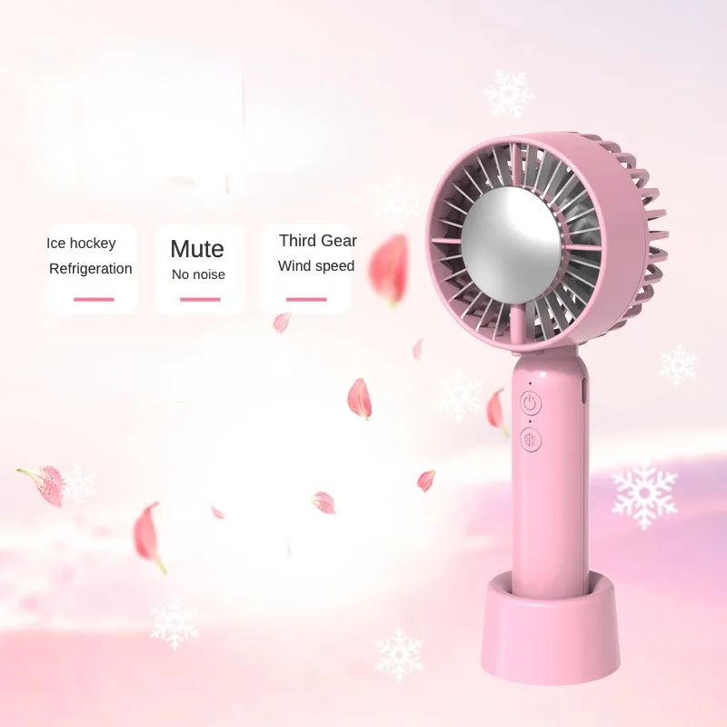 Mini USB Rechargeable Fan Handheld Semiconductor Cooling Fan Mini Pocket Desktop Fan for Girls, Kids hand fan