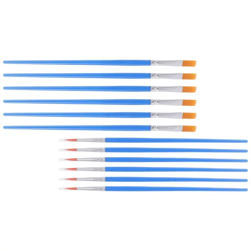 ABJG-100 Pieces Kids Paint Brushes Set For Watercolor Oil Painting Flat +Pointed Brush For Body Face Nail Craft Art
