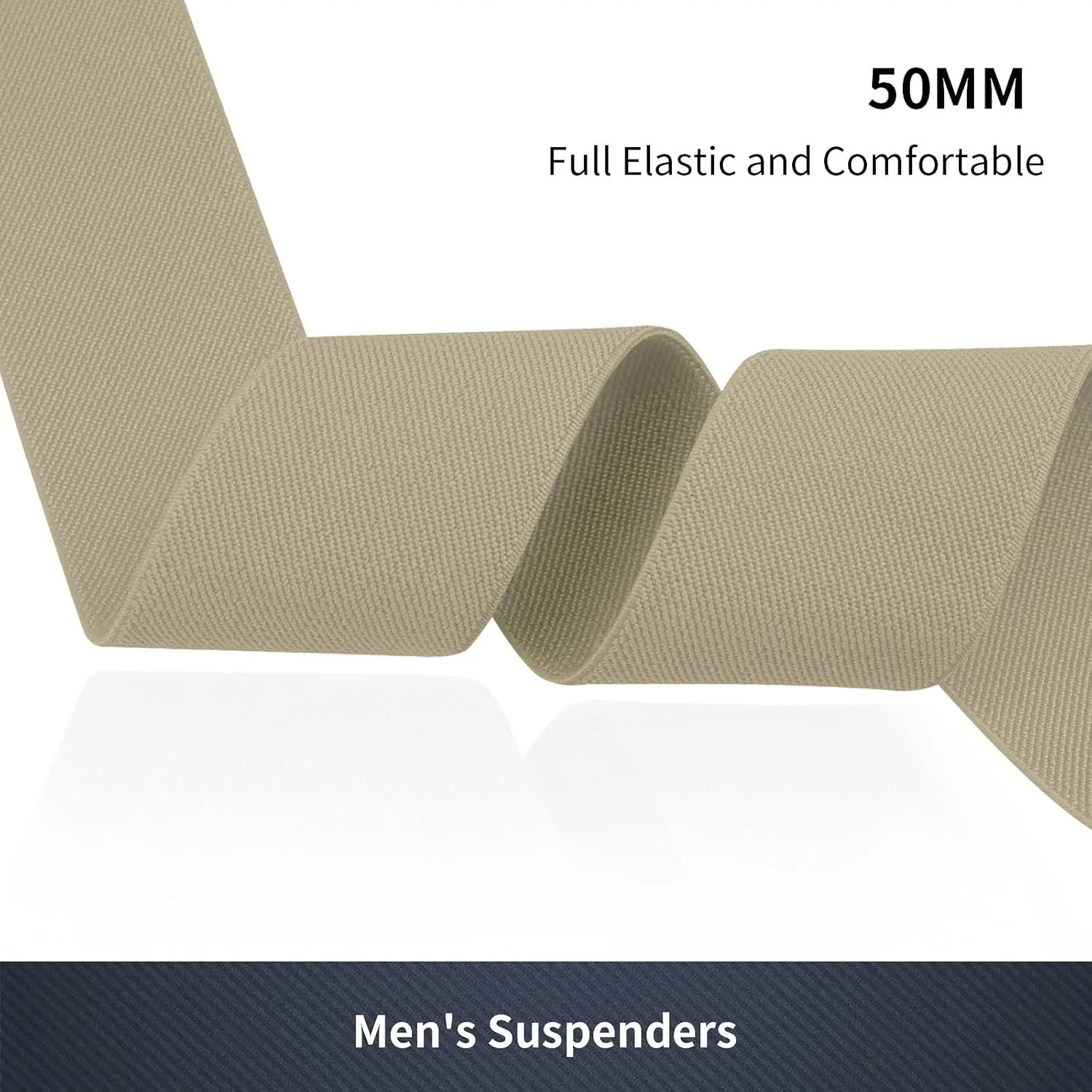 Hosenträger für Herren, Hosenträger mit starken 5,1 cm breiten, 4 Clips, robust, für Herren, hochelastisch, verstellbare Hosenträger im X-Stil – Detail 22
