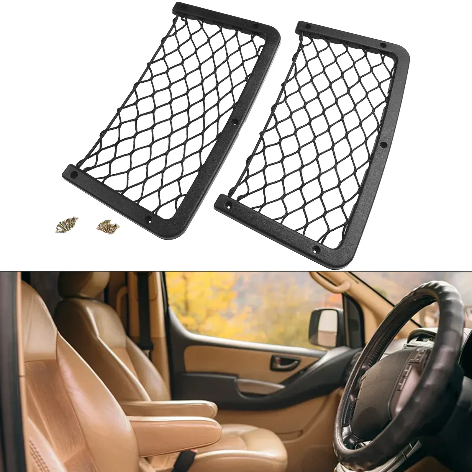 Caravan Storage Net High Elastic Mesh Replacement Accessories Bag Boat Campervan Large Organizer Parts 2pcs/kit