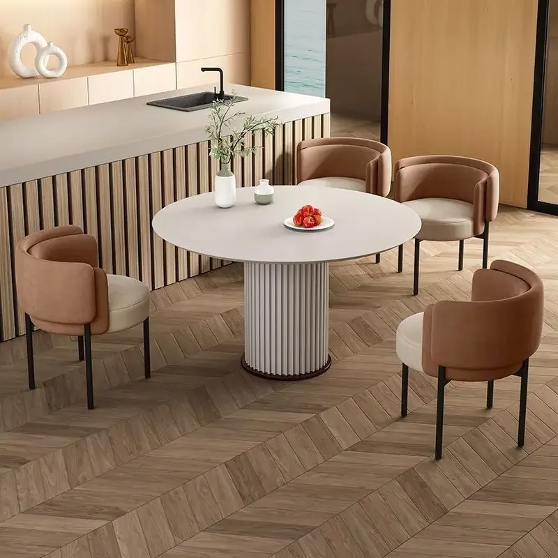Chaise de salle à manger italienne, de négociation, de luxe léger, pour la maison, avec dossier, pour restaurant, nordique, moderne, simple, chaise de coiffeuse