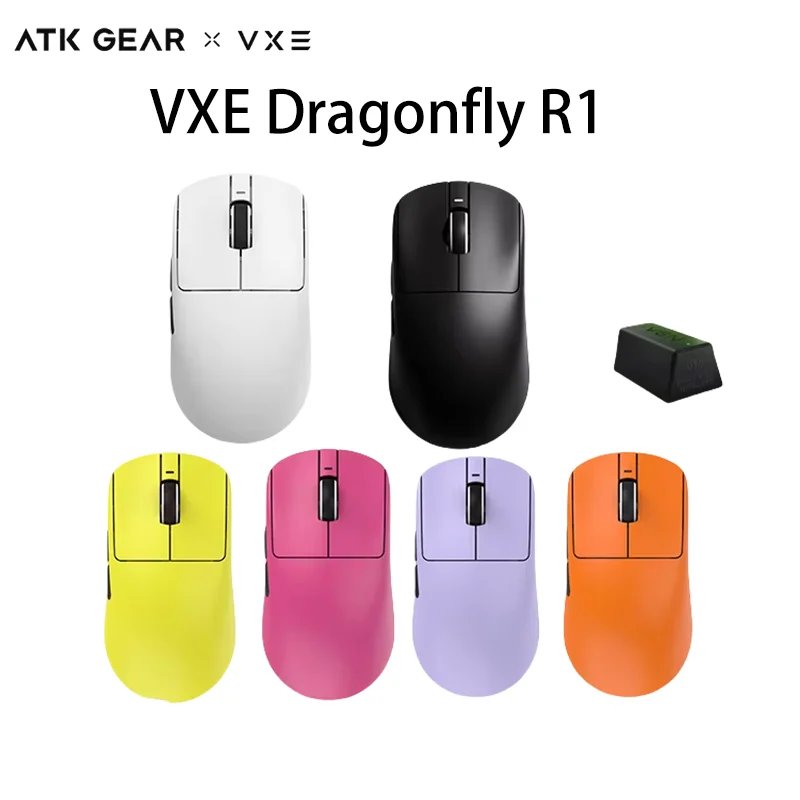 

Беспроводная игровая мышь ATK Vxe Dragonfly R1 SE pro MAX 48 г Paw3395 Электронный спортивный эргономичный дизайн для офисного использования