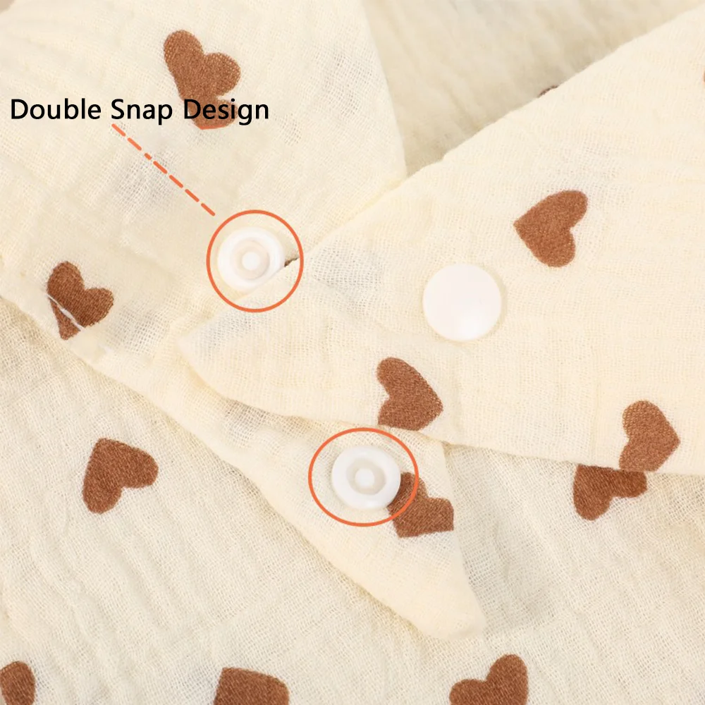 Newborn Multi-Function Gauze Drool Bibs, Triangle Bib Design, Cotton Material Skin-Friendly Breathable