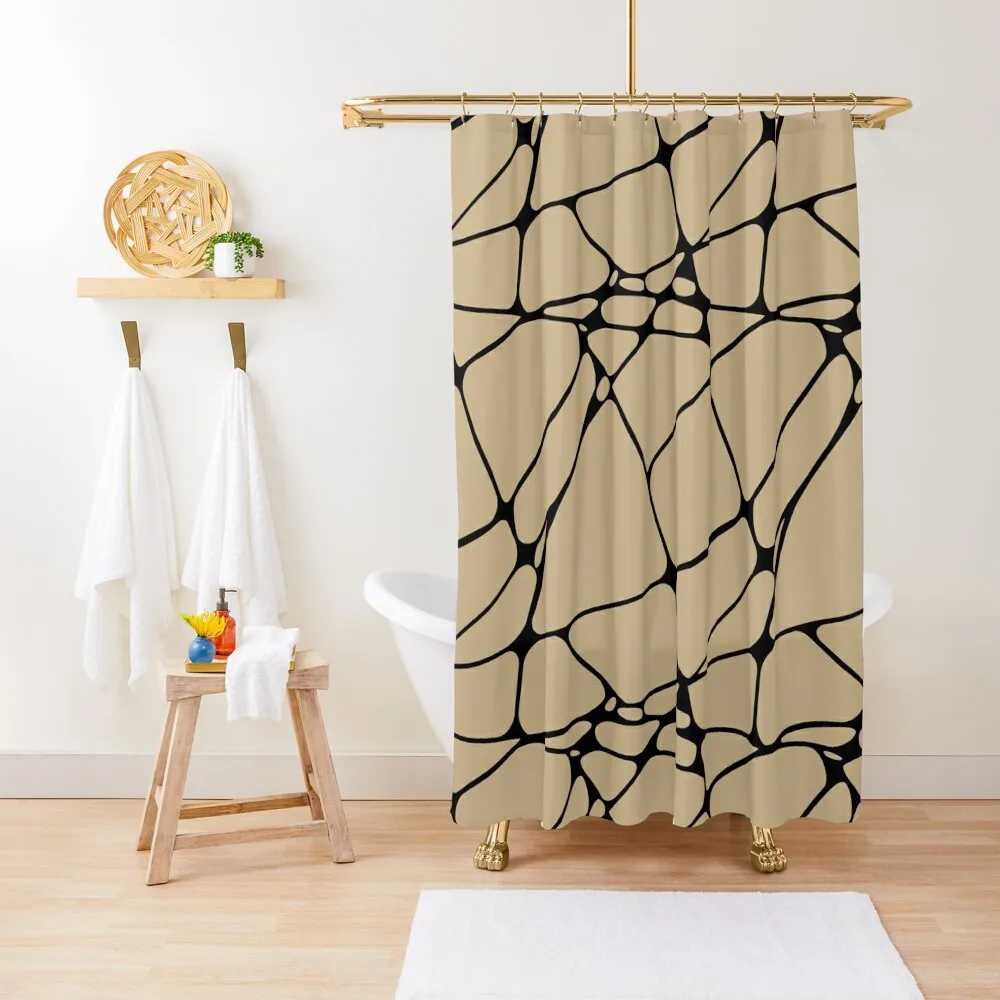 

Beige and Black Abstract Mosaic Pattern 1 Pairs PPG 2022 Popular Color Somber PPG1093-4 - Colour Trends - Shade - Shower Curtain