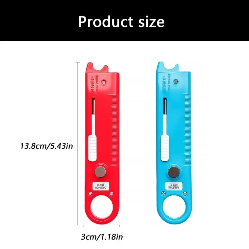 Needle Threading Helper with Thread Opener, Viewing Lens and Measuring Scale for Clothing Repair and Alteration Tasks D2RD