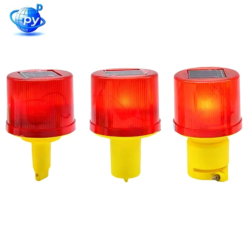 Solar LED Warning Light - Bright Waterproof Flashing Beacon for Traffic Safety, Night Work, Outdoor Construction, Emergency