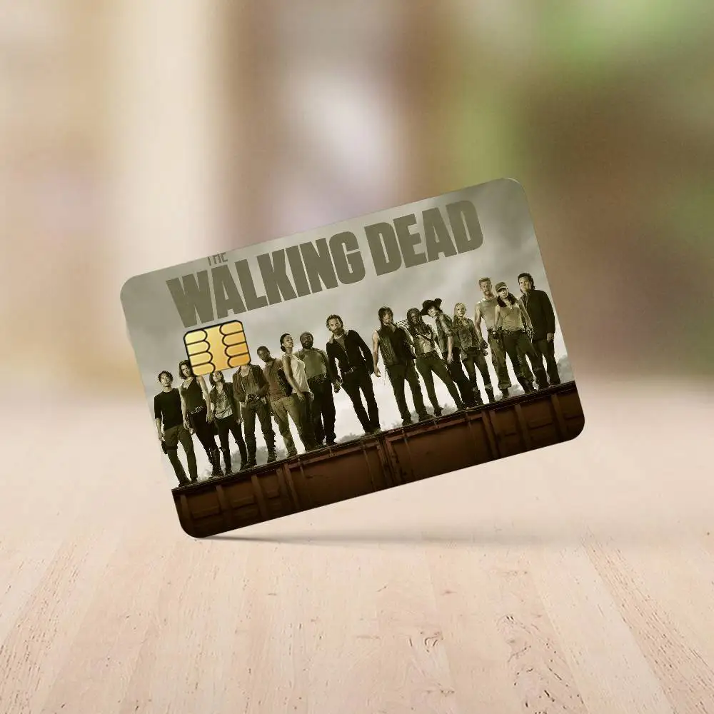 TV Show The Walking Dead Credit Card Stickers Skin for Bank Debit Decorative Protection 4PCS Anti-scratch Waterproof