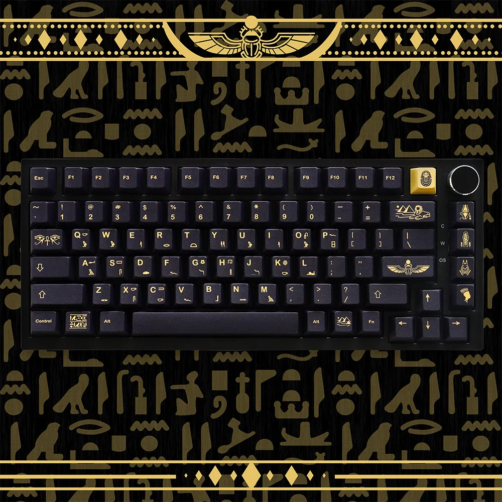 Pharaoh keycaps Original height PBT material Hot sublimation 129 key keycaps