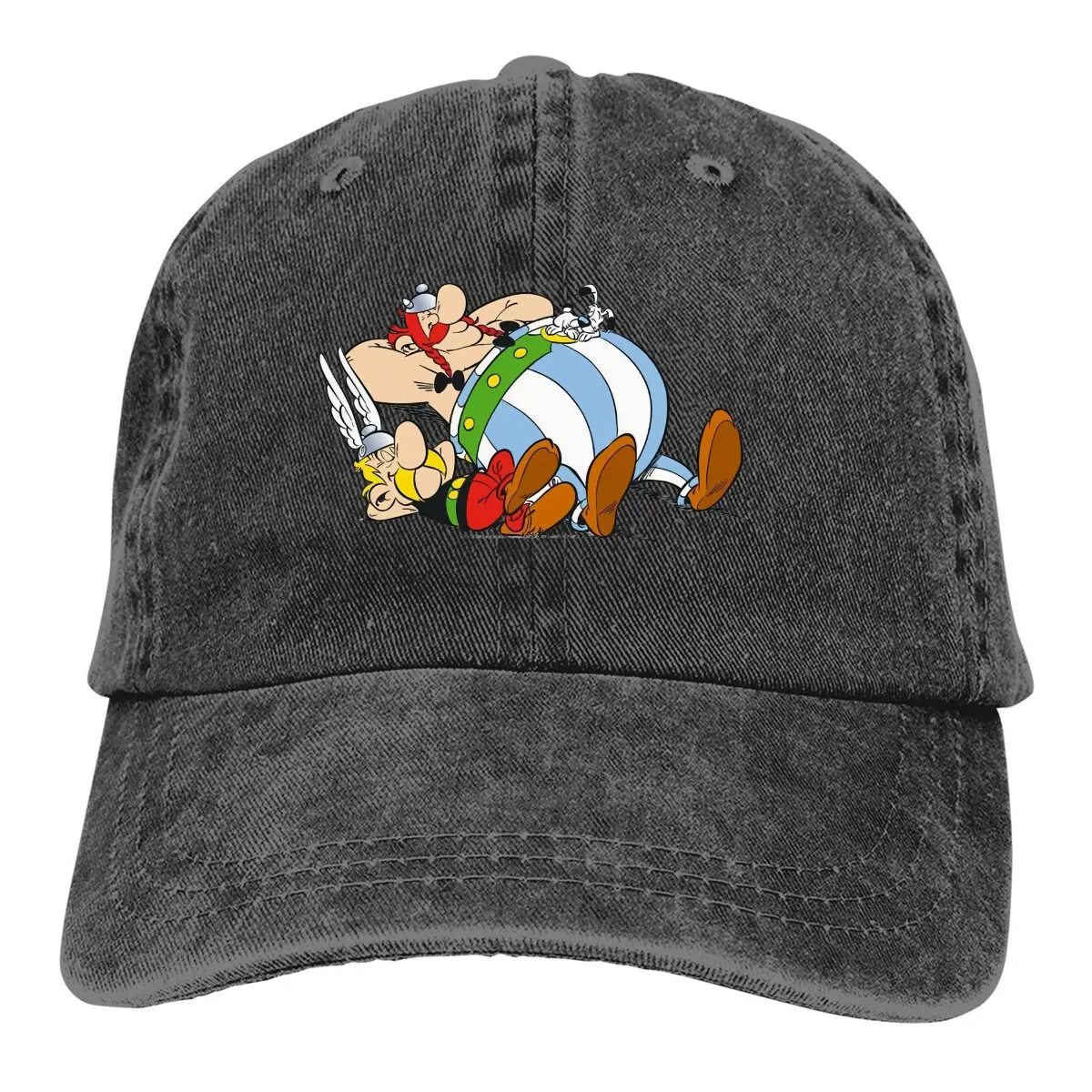 Washed Men's Baseball Cap Sleep Trucker Snapback Caps Dad Hat Asterix and Obelix Golf Hats