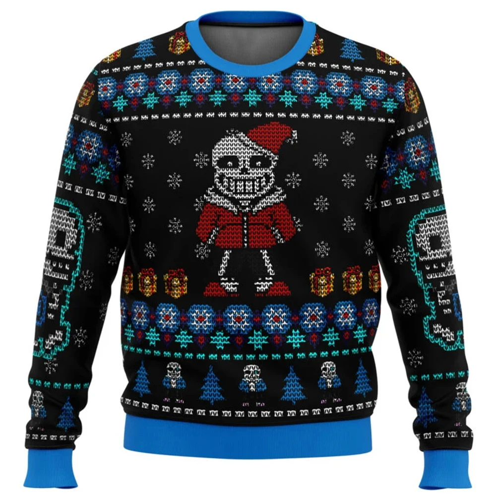 Undertale Sans Ugly Christmas Sweater Men Women Pullover Round Neck Long Sleeve Top Christmas Clothing 2025 New Sweatshirt