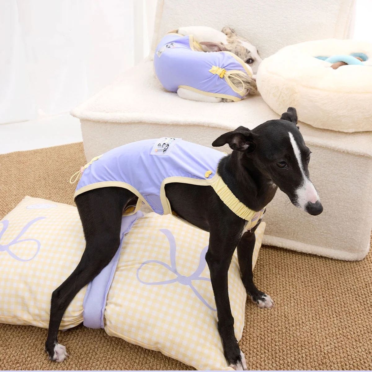 Summer Cooling Sunscreen UPF50+ Vest for Dogs Menstrual Pant Surgery Neutering Antibacterial Fabric Suit for Italian Greyhound