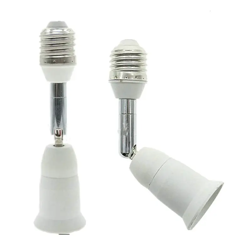 E27 Buchse Extender Adapter, E27 zu E27 Verlängerung, Flexible Medium Glühbirne Sockel Converter, 180 Grad Biegsamen