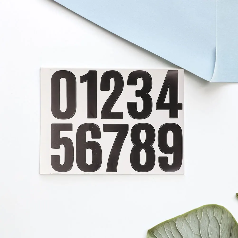 Large Mailbox Number Stickers Weatherproof Adhesive House Door Trash Can Address Identification Self-Sticking Decals