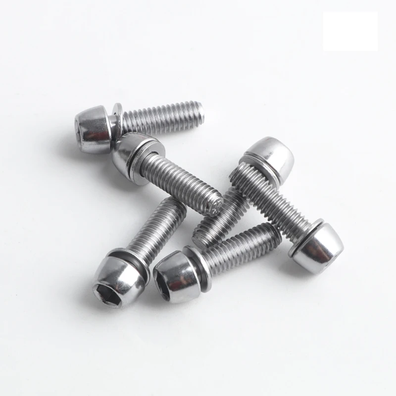 HASSNS Bicycle Screws Stainless Steel M5*18/20MM M6*18MM Handlebar Mountain Bike Table Bolt Cranks Bridge Screws