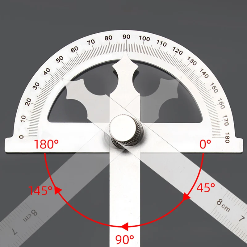 180 Degree Stainless Steel Angle Finder Goniometer Protractors Measuring Gauging Inclinometer Woodworking Carpenter Tools