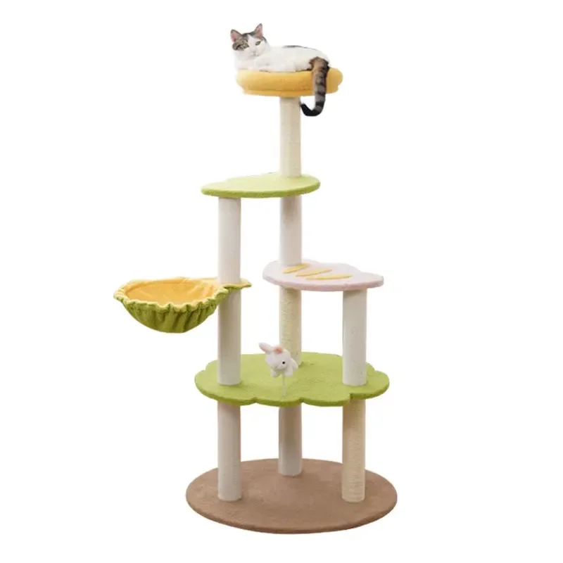 Modern Luxury Sisal Cat Tree for Indoor Cats Large Multi Level Scratching Post Tower Furniture Pet Activity Center Wholesale
