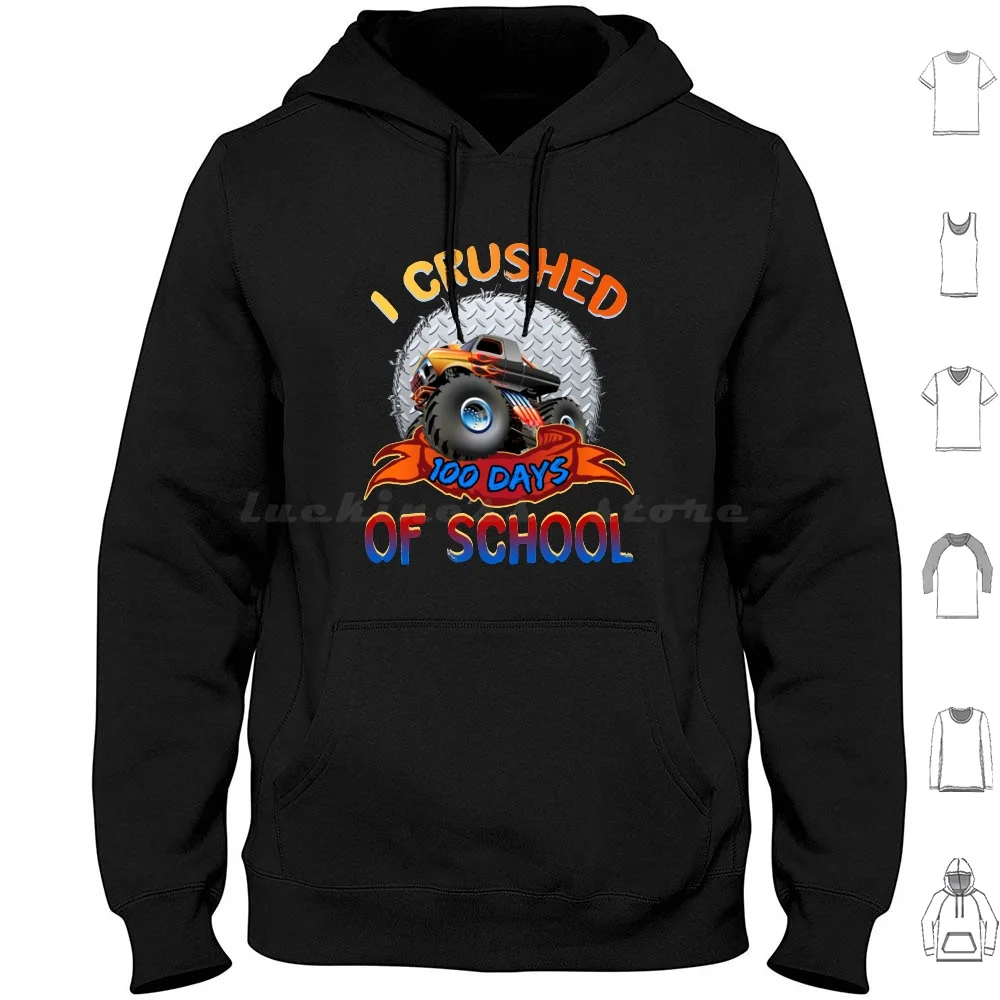 I Crushed 100 Days Of School T-Shirtkids I Crushed 100 Days Of School _ Hoodies Long Sleeve I Crushed 100 Days